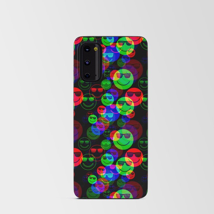 RGB Shaded Smile Glitch Android Card Case