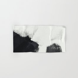 brush stroke black white painted II Hand & Bath Towel