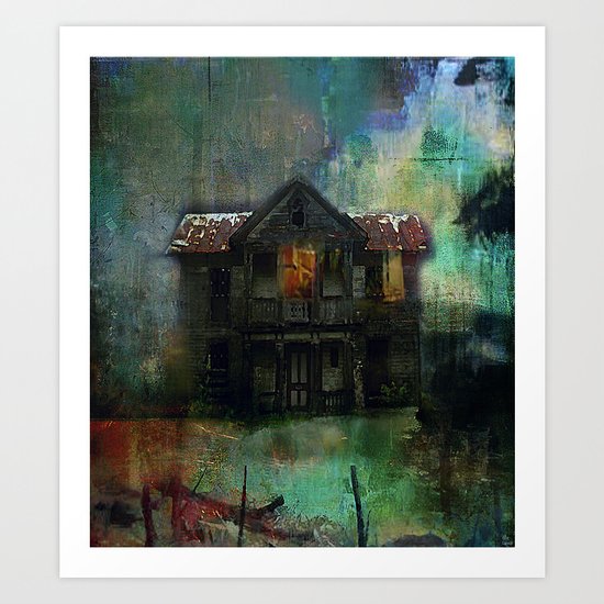 Haunted house Art Print