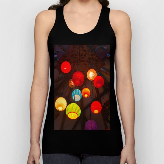 Lights at Mama's Fish House, Maui Unisex Tank Top