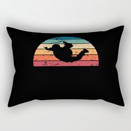 Retro Base jumping Sunset Vintage skydiver Sunrise Rectangular Pillow