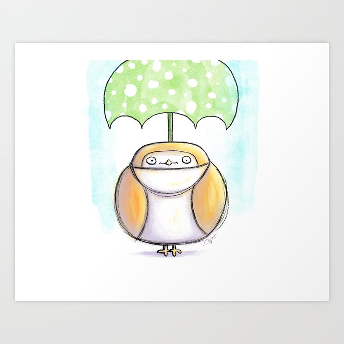 Optimist Owl  Art Print