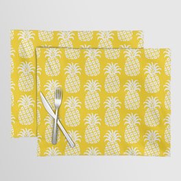 Mid Century Modern Pineapple Pattern Yellow Placemat