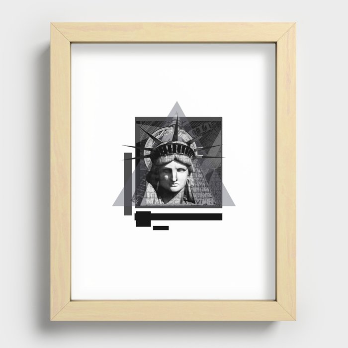 Abstract Statue of Liberty Recessed Framed Print