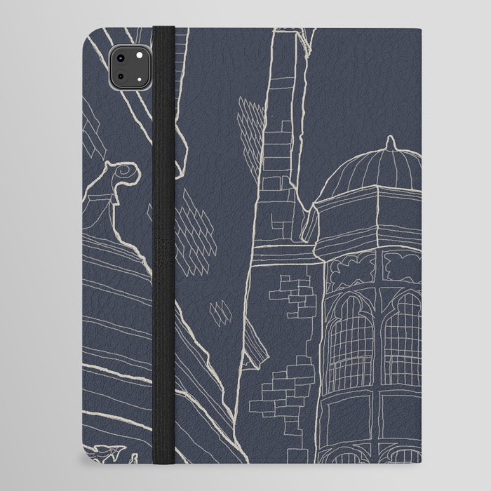 Paris Blueprint iPad Folio Case