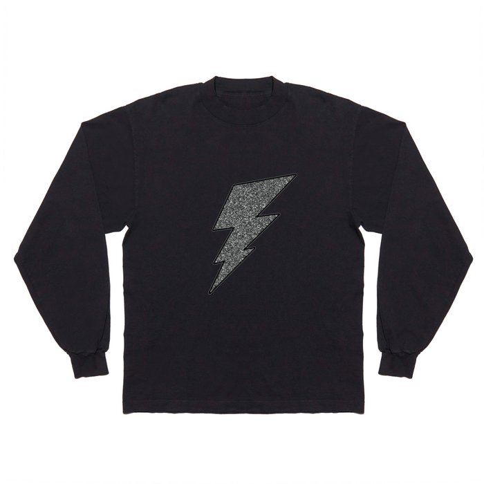 Glitter Lightning Bolt Design Long Sleeve T Shirt by Destiny Beal