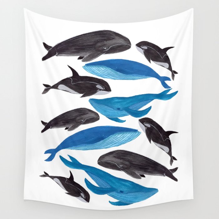 Whales Wall Tapestry