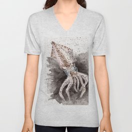 Squid ink and tentacles Unisex V-Neck