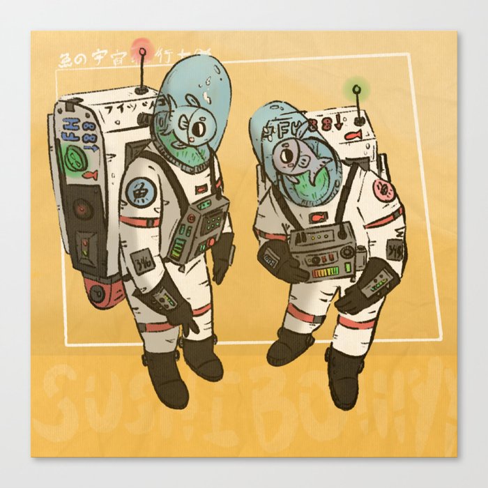 Fishtronauts Canvas Print