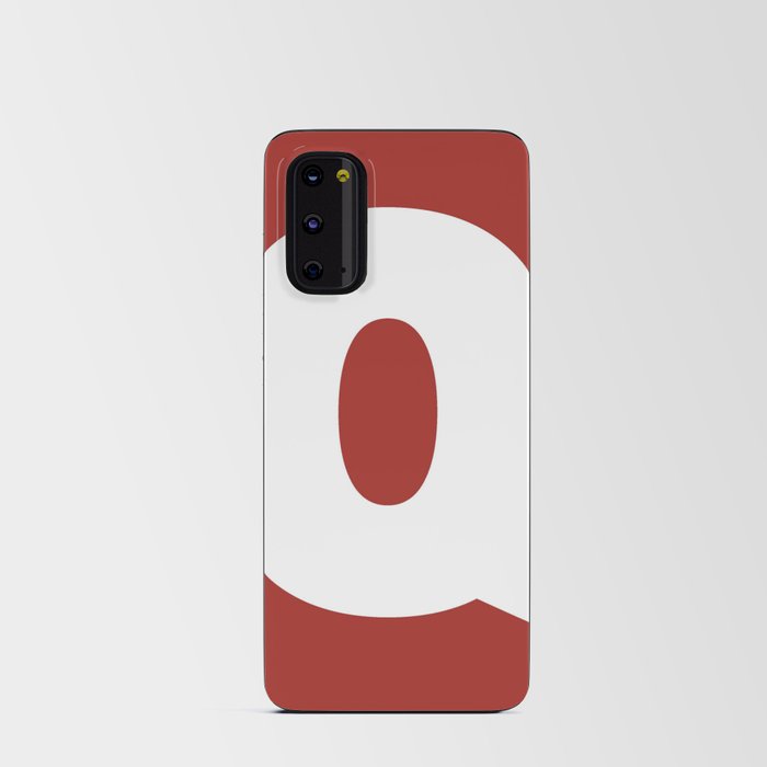 Q (White & Maroon Letter) Android Card Case