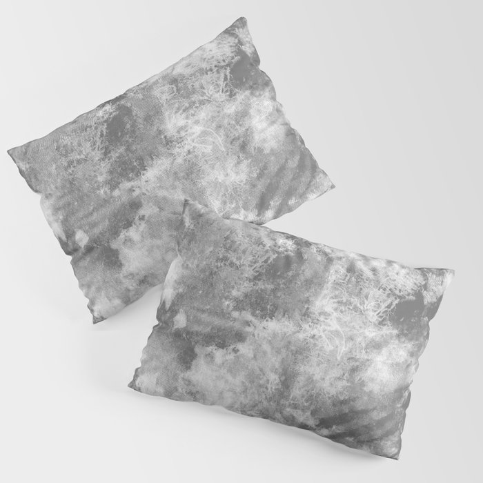 Grey Tie Dye Abstract Pattern Pillow Sham