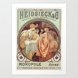 CHAMPAGNE Monopole Alphonse Mucha 1901 Art Print