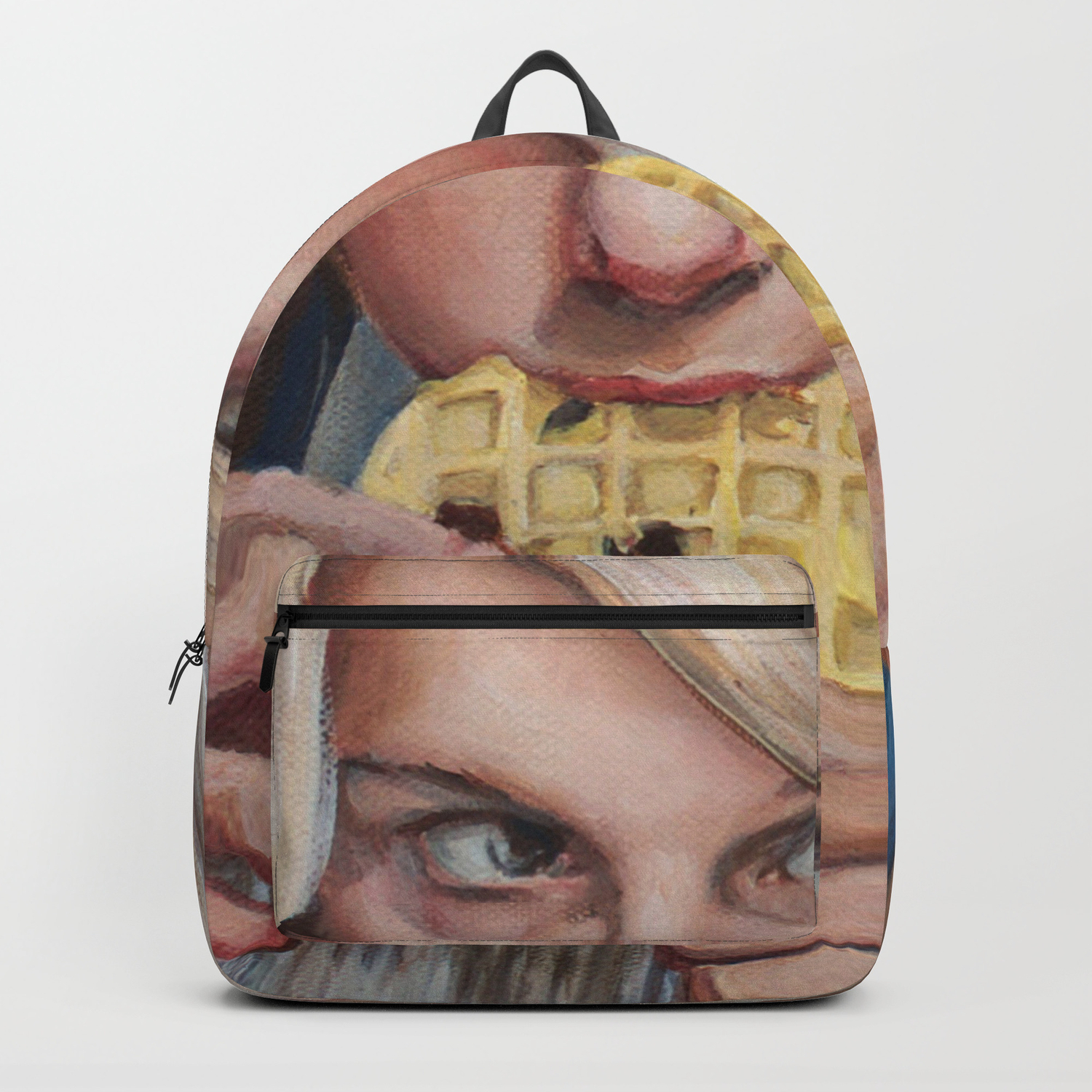 Eleven Eats An Eggo Stranger Painting Things Backpack By Heatherbuchanan Society6