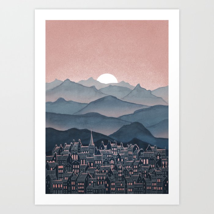 Seek - Sunset Mountains Art Print