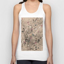 Chattanooga - USA - Eclectic Map Unisex Tank Top