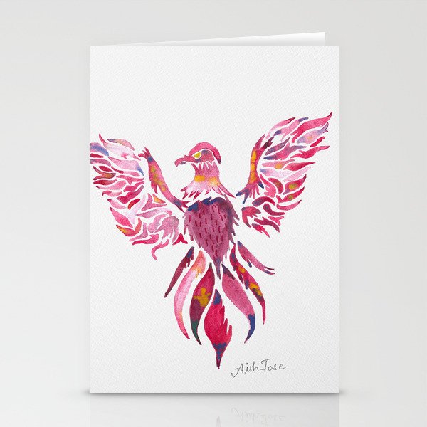Phoenix-Red Stationery Cards