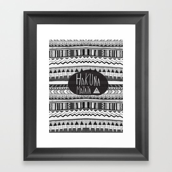 HAKUNA MATATA Framed Art Print