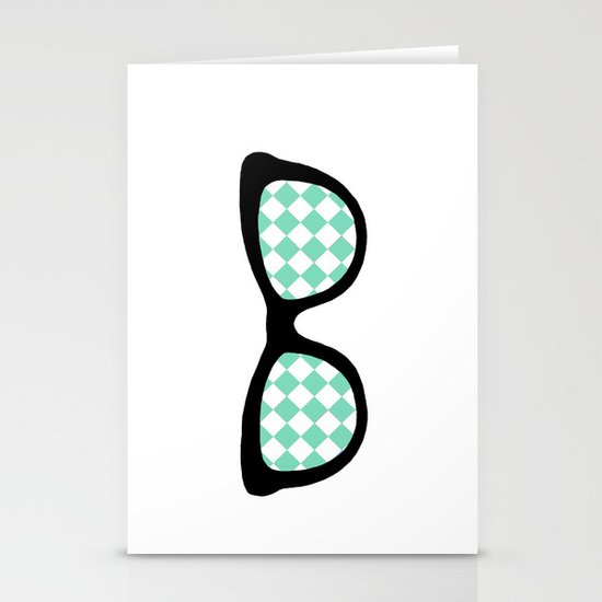 Mint Diamond Eyes Stationery Cards