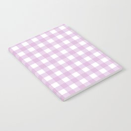Pink Pastel Farmhouse Style Gingham Check Notebook