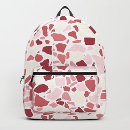 Monochromatic terrazzo texture seamless pattern color design Backpack