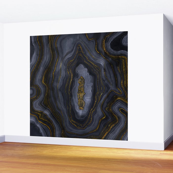 Agate Texture 09 Wall Mural by serigraphonart | Society6
