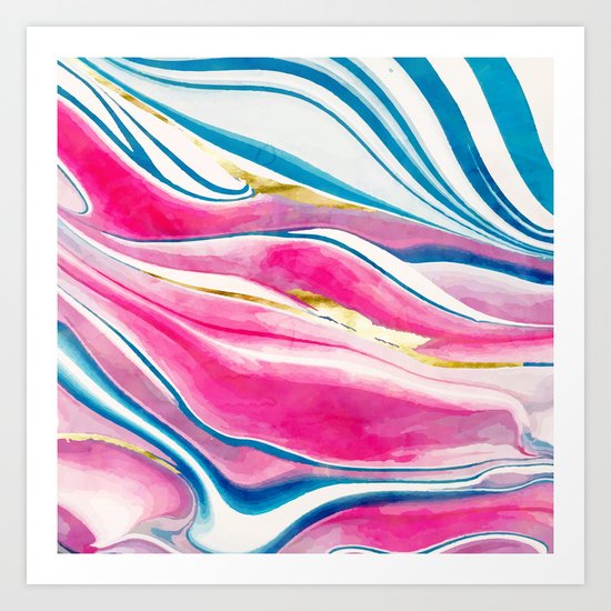 Handmade Watercolor Vivids Art Print