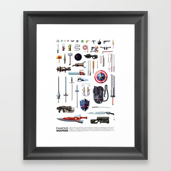 Famous Weapons Framed Art Print