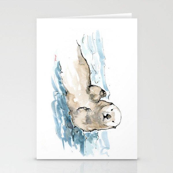 Sea otter Stationery Cards