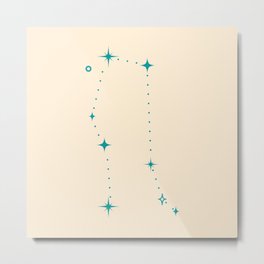 Gemini Zodiac Constellation Metal Print
