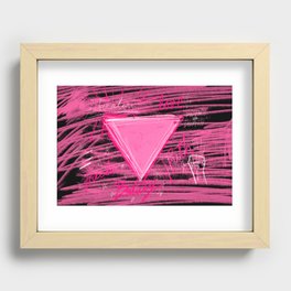 Pink Triangle Recessed Framed Print