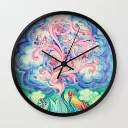 Castles in the Air-2 Wall Clock
