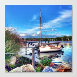 New England Sail Nautical Print from Mystic Connecticut Canvas Print