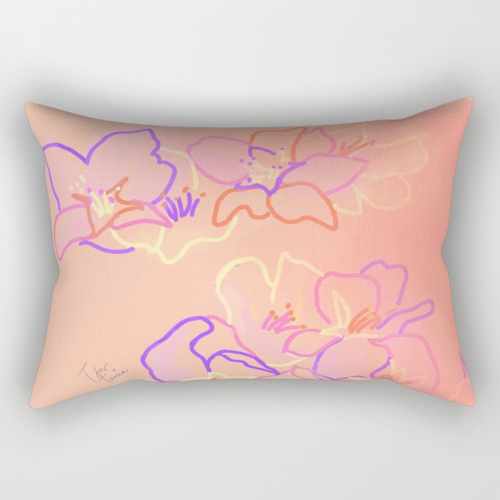 Ultra Peach Blossom  Rectangular Pillow