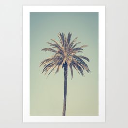 Retro palm tree Art Print