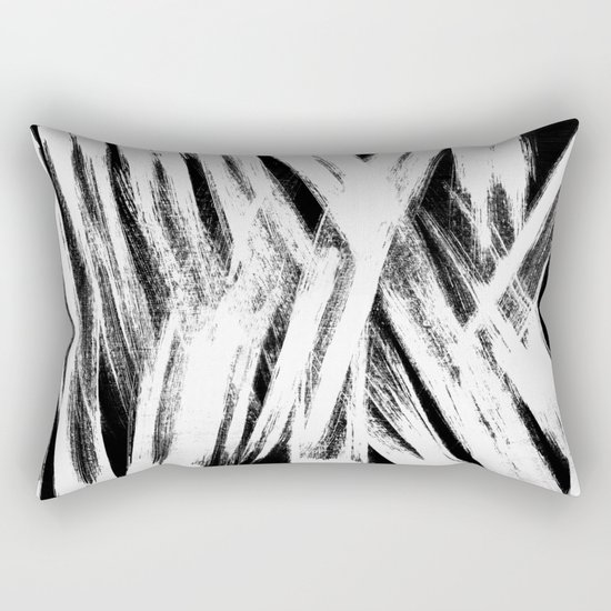 White brush Rectangular Pillow