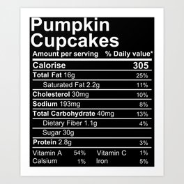 Pumpkin Cupcakes Art Print | Turkey, Nutritionfacts, Deliciousdinner, Thankgivinggift, Pumpkincupcakes, Thankgiving, Factslable, Food, Painting, Thanksgivingdinner 