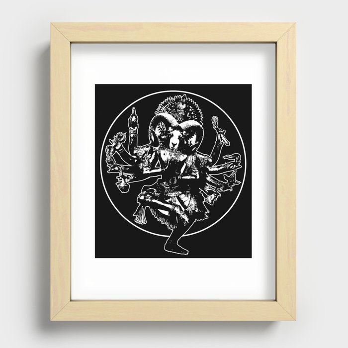 Goat Shiva Recessed Framed Print
