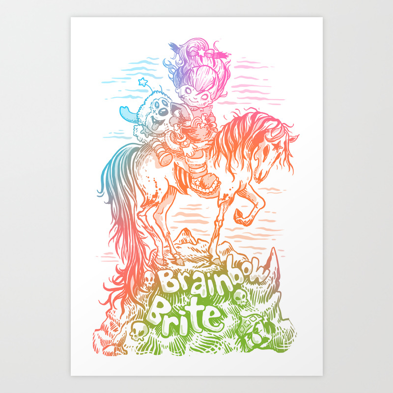 Brainbow Brite Art Print By Charlielayton Society6