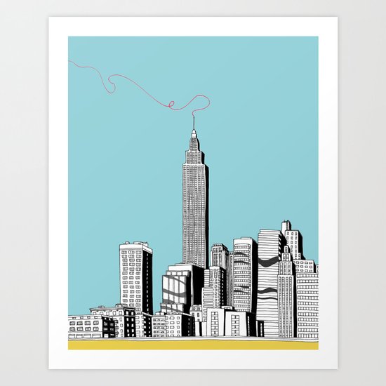 A Scribble in the Sky Art Print