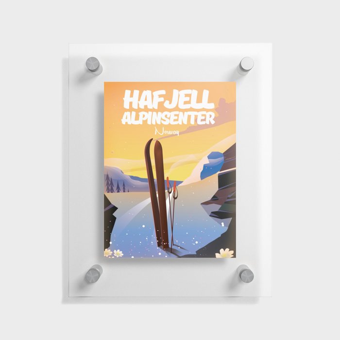 hafjell alpinsenter ski poster Floating Acrylic Print