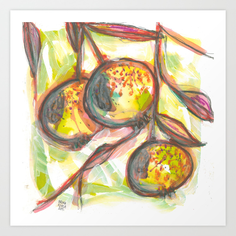 Contrast Color Pomegranate 6 9 Art Print By Irinakivela Society6