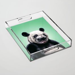 Panda Poking Tongue Selfie Acrylic Tray