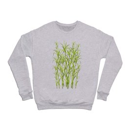 Sugar Cane Exotic Plant Pattern Crewneck Sweatshirt