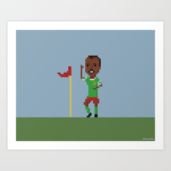 Roger Milla's goal celebration Art Print
