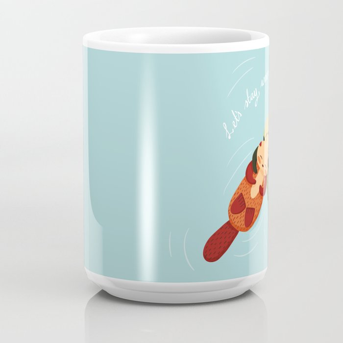 Let's Stay Warm Two-Otter Coffee Mug by Lillian IpKoon