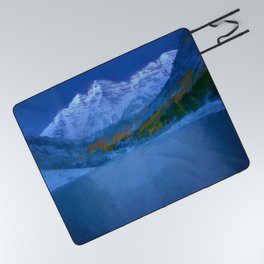 Maroon Bells Early Morning Abstract Picnic Blanket