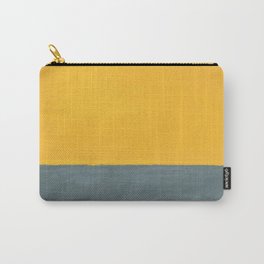 Plain color Blue and yellow art print Carry-All Pouch