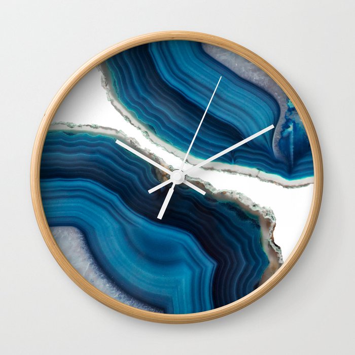 Blue Agate Wall Clock