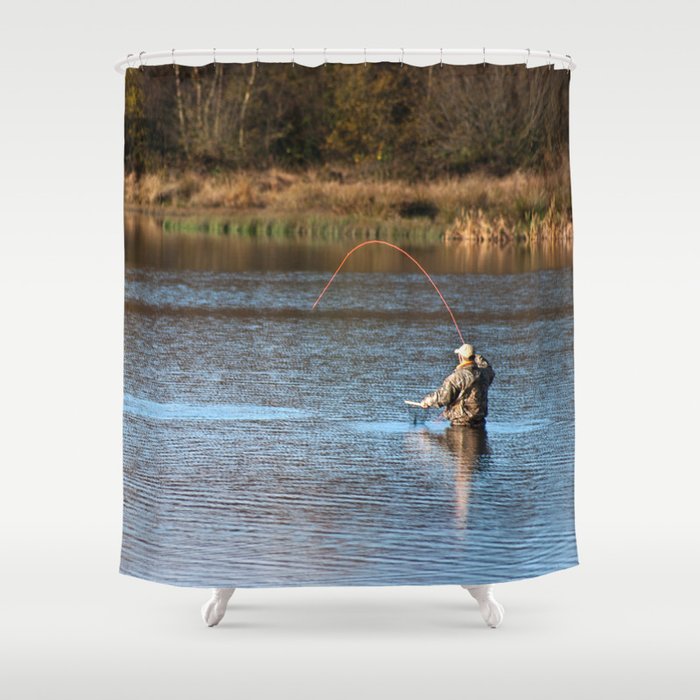 Chapel Hill Fishing GONE FISHIN' Shower Curtain DISCONTINUED NEW IN PACKAGE 
