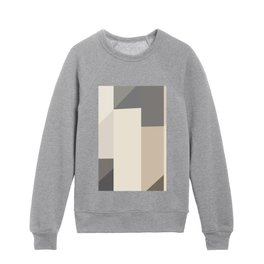 Neutral color geometrical abstract Kids Crewneck